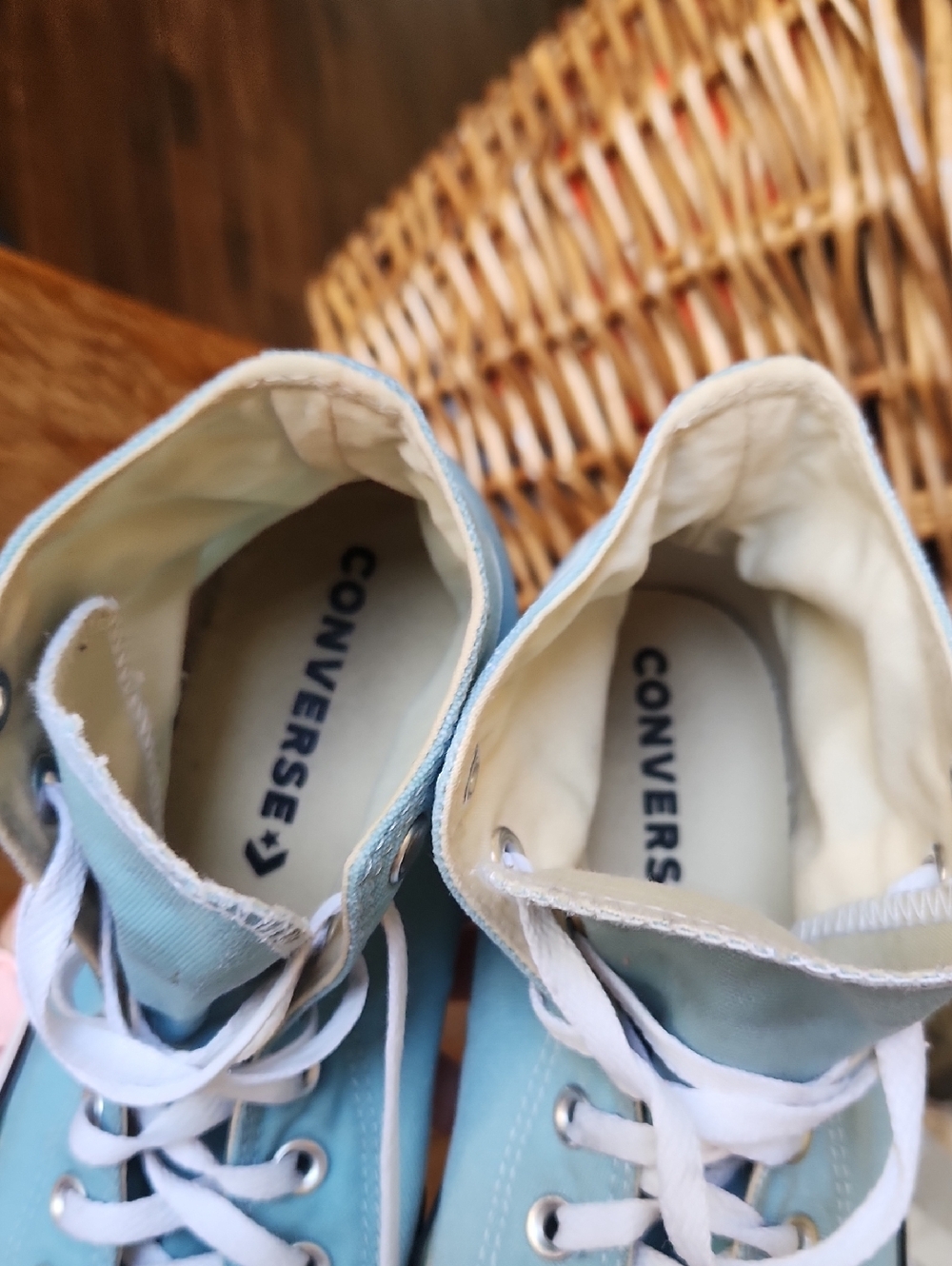 Converse Chuck Taylor Light Blue High Top Sneakers in Size M7 W9 - Picture 7 of 16